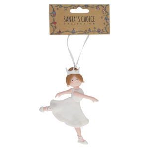 Santa's Choice White Ballerina Tree Decorations
