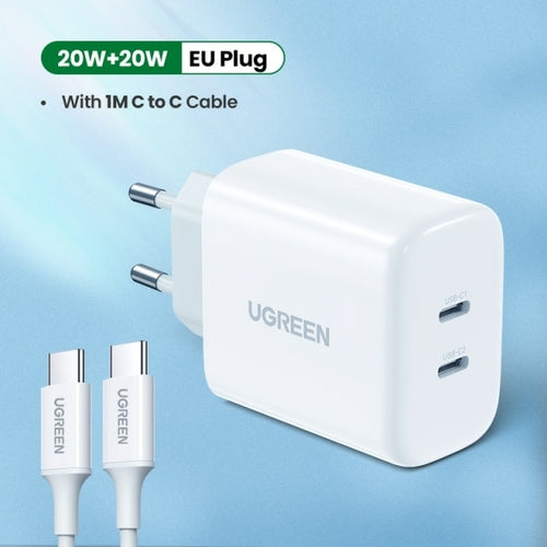 UGREEN Dual 20W PD USB C Charger for iPhone 13 12 Fast Charger Quick