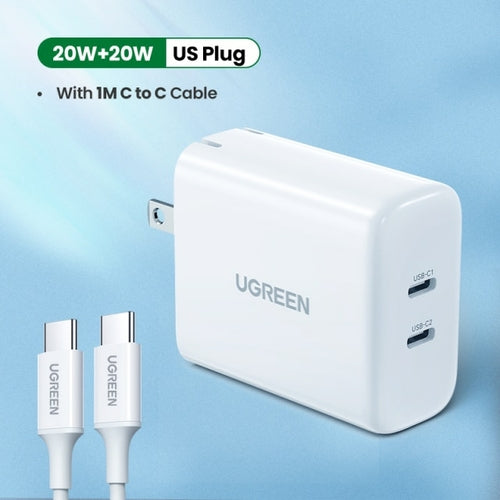 UGREEN Dual 20W PD USB C Charger for iPhone 13 12 Fast Charger Quick