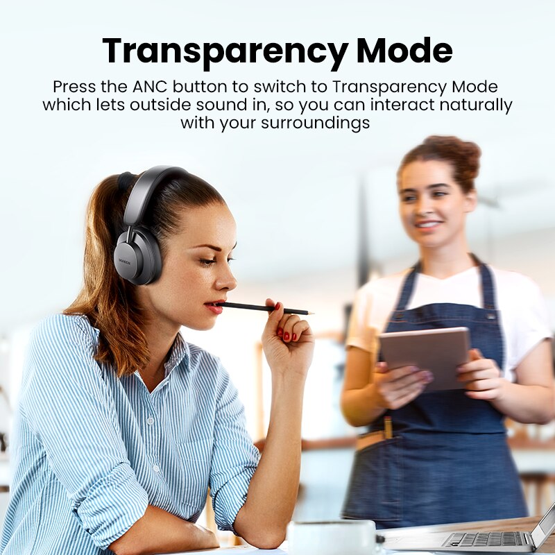 UGREEN HiTune Max 3 Hybrid 35dB ANC Active Noise Cancelling Headphones
