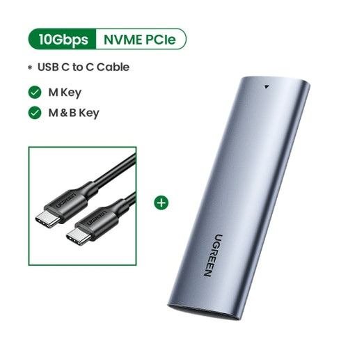 UGREEN M.2 NVMe SSD Enclosure Dual Protocol NVMe SATA to USB 3.1 Gen2