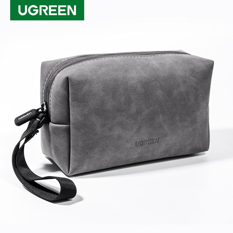 UGREEN Organizer Bag Leather Storage Case for Wired Headphones
