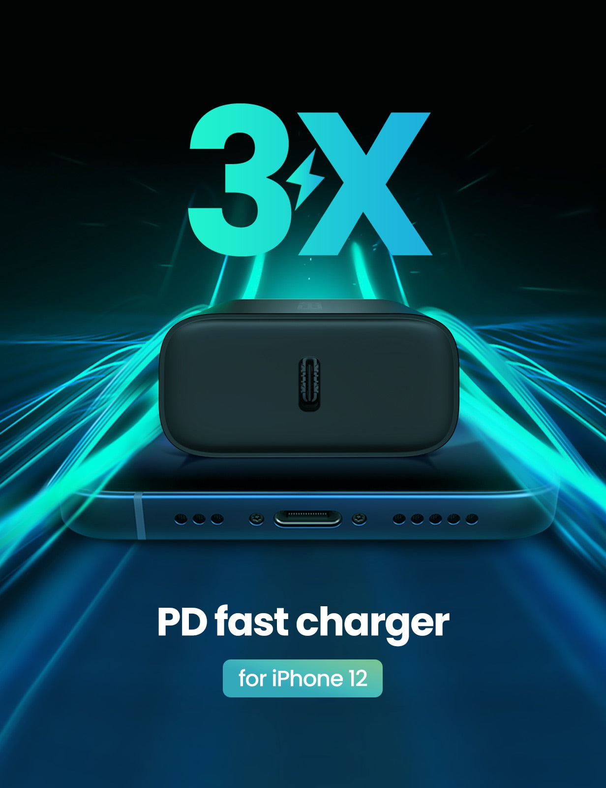 UGREEN PD Charger 20W Fast USB Type C Charger for iPhone 13 12 Quick