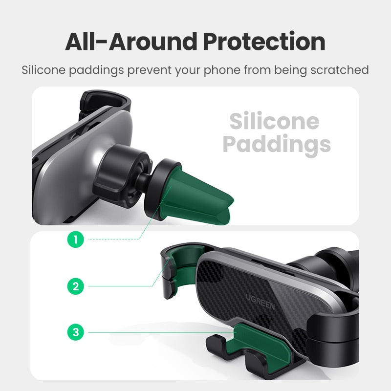 UGREEN Phone Holder for Phone in Car Air Vent Clip Mount Mobile Phone