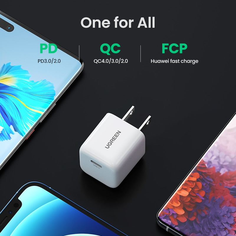 UGREEN iPhone Charger, 20W PD 3.0 Durable Compact Fast Charger, USB C