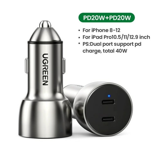 Ugreen 36W Quick Charge 4.0 3.0 QC USB Car Charger for Xiaomi QC4.0