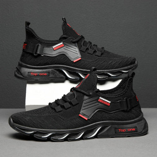 Vulcanized Shoes Fashion Men Summer Breathable Lightweight Lace up