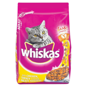 Whiskas With Chicken Turkey Flavour Meaty Nuggets Adult Cat Food 4k