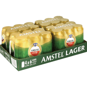 Amstel Lager Beer Cans 24 x 440ml - myhoodmarket