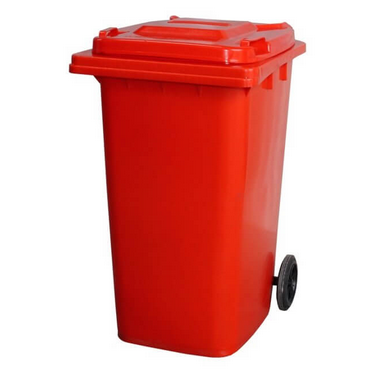 80 Litre Wheelie Bin | Red
