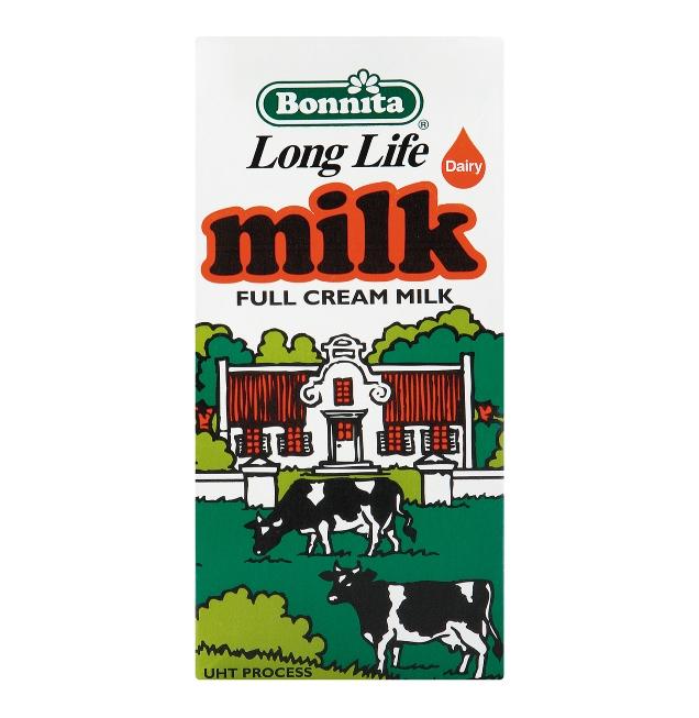Bonnita UHT Full Cream Milk 1 Litre - myhoodmarket