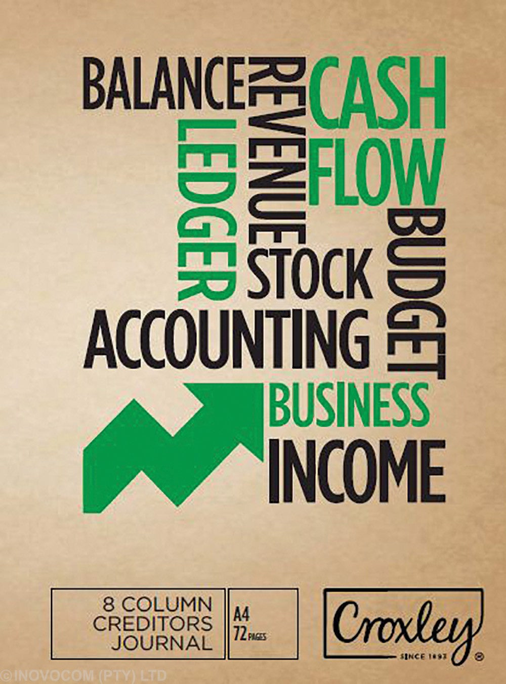 Croxley A4 Bookkeeping Practice Book JD165C 8 Cash Column Creditors Journal 72pg