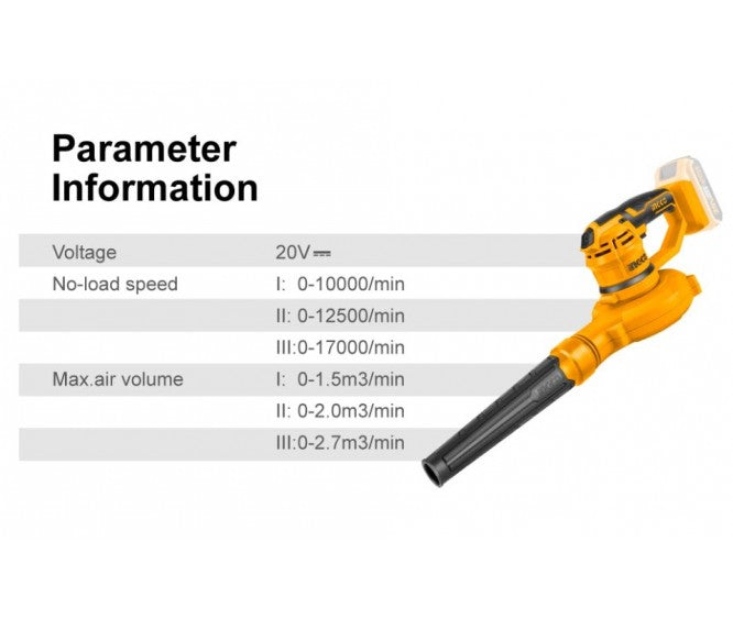 CABLI2001 Lithium-Ion aspirator blower