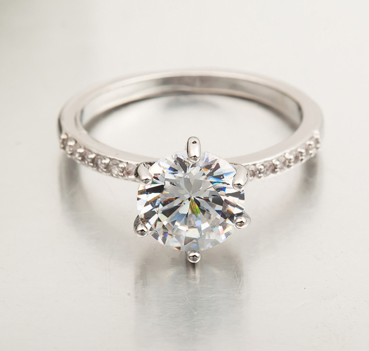 Six-Claw Diamond Ring