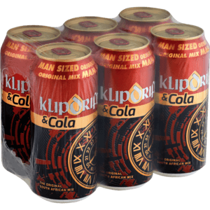 Klipdrift Brandy & Cola Cooler Cans 6 x 440ml - myhoodmarket