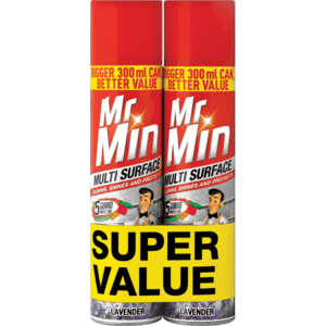 Mr. Min Lavender Multi Surface Cleaner Value Pack 2 x 300ml - myhoodmarket