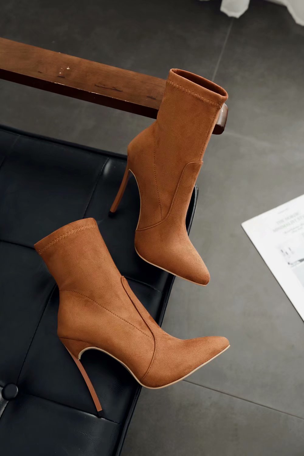 Women's Boots High Heel Fashion Stiletto Martin Shoes With Pointed