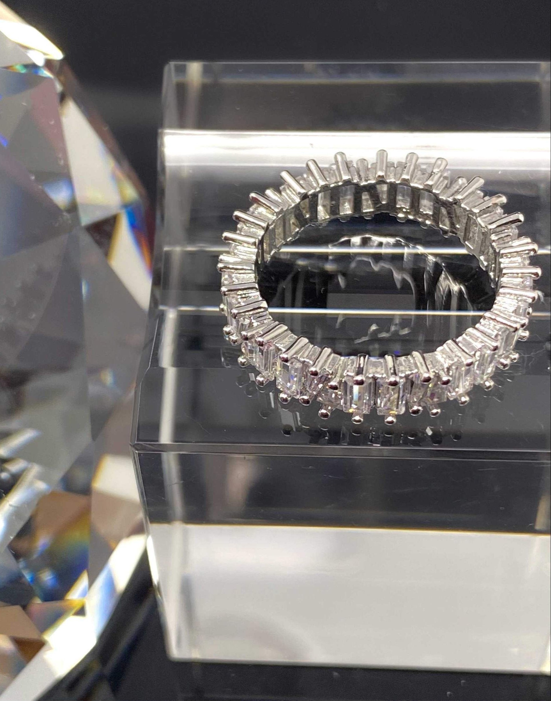 So Icy Diamond Baguette Ring