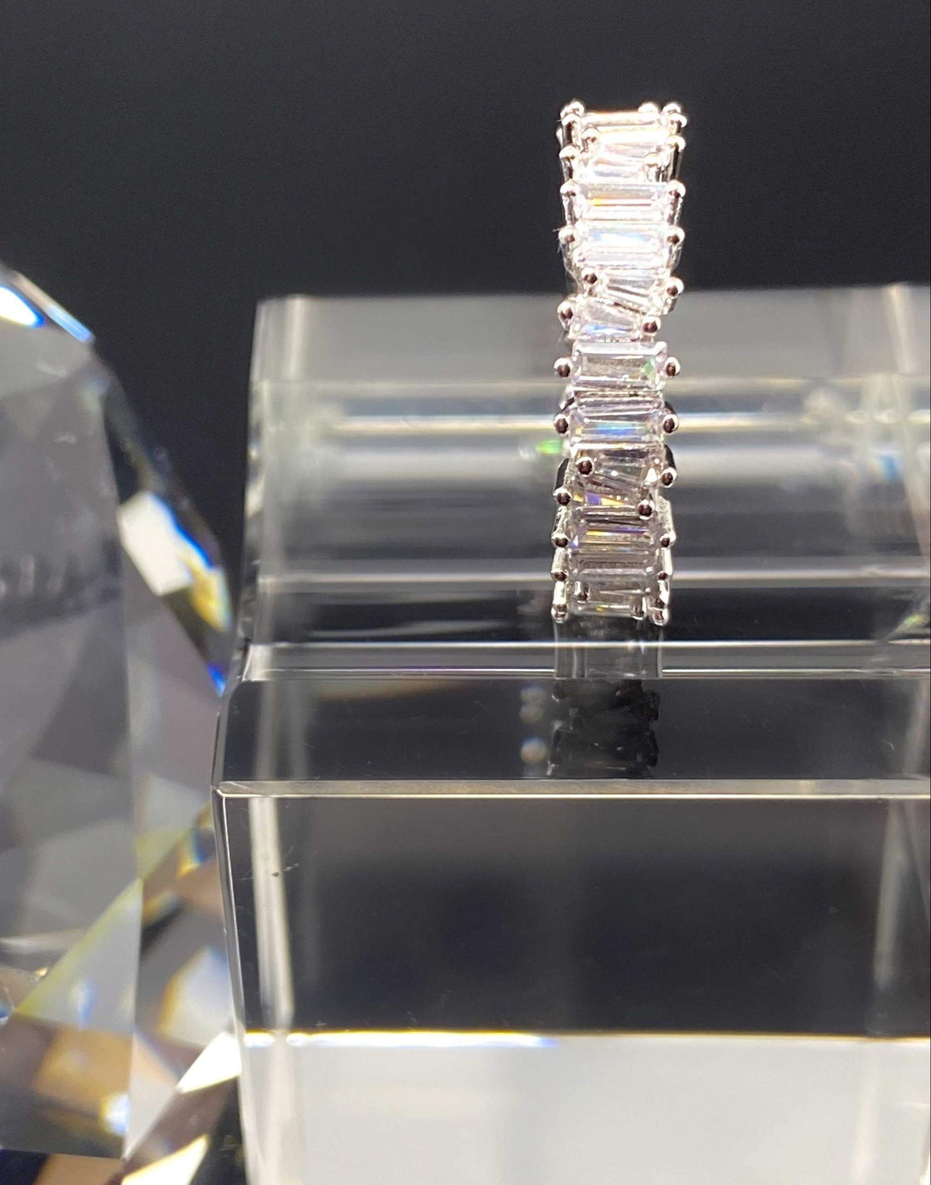 So Icy Diamond Baguette Ring