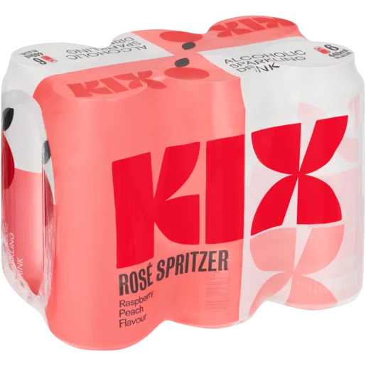 Kix Raspberry Peach Flavour Rosé Spritzer 6 x 440ml