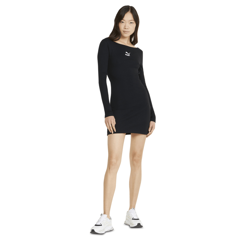 Puma Women's Classic Ribbed Black Dress