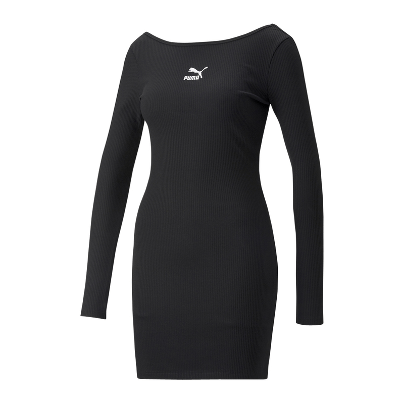 Puma Women's Classic Ribbed Black Dress