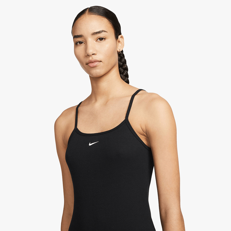 Nike Women's Nsw Black/White Ribbed Dress