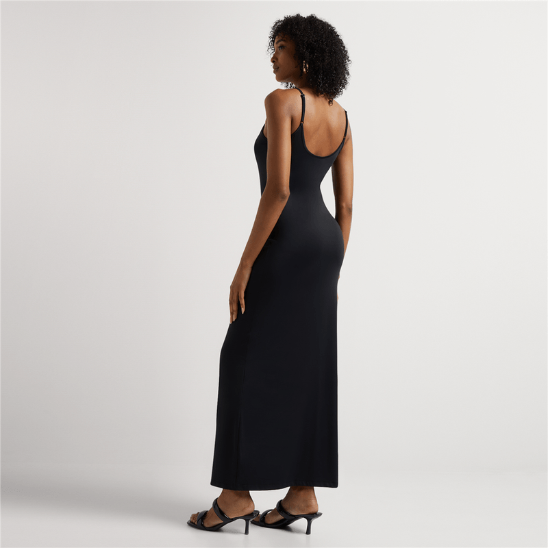 Y&G Soft Maxi Slip Dress - Black