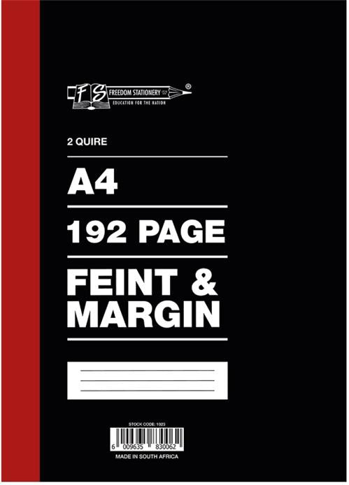 Marlin Freedom A4 Feint and Margin 2 Quire Counter Book