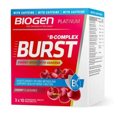 Biogen B Complex Burst Effervescant Cherry 30 Tablets