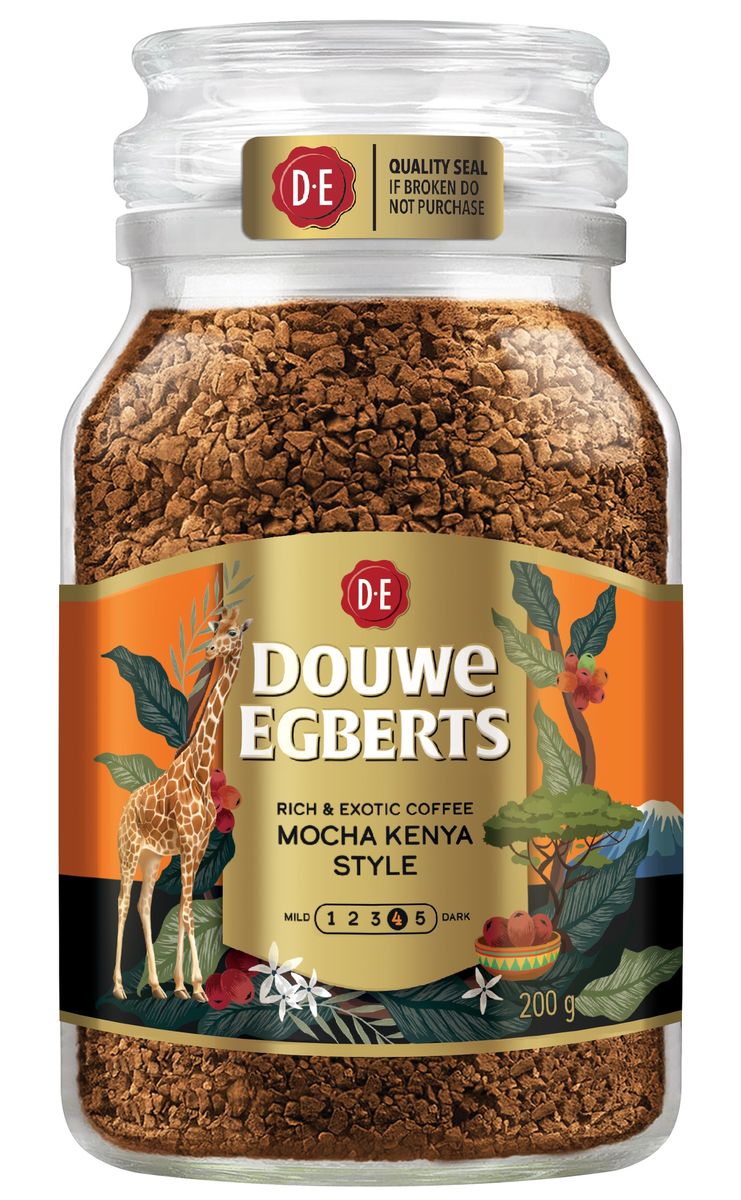 Douwe Egberts Mocha Kenya Style Instant Coffee - 200g Jar