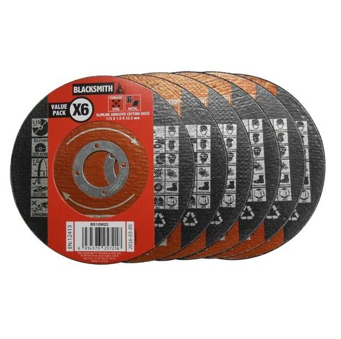 Blacksmith 115mm Metal Cutting Discs INO (6 piece)