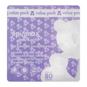 Epi-Max Baby & Junior pH Balanced Unscented Wipes 3 Pack