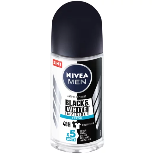 Nivea Men Black & White Invisible Fresh Anti-Perspirant Roll-On 50ml