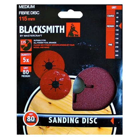 Blacksmith Grinder Fibre Sand Disc 80 Grit (115mm)