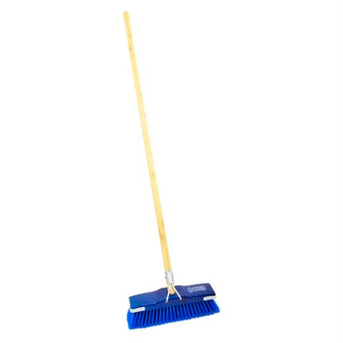 Academy Brushware F3366 GB6 Floor Broom with Handle - Black