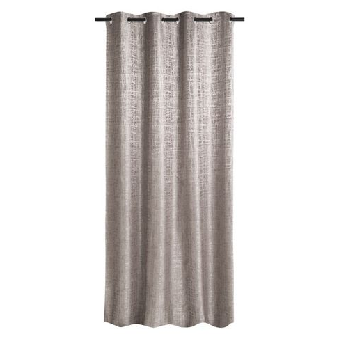 Jacquard Embossed Eyelet Curtain - Grey (2500 x 2300mm)