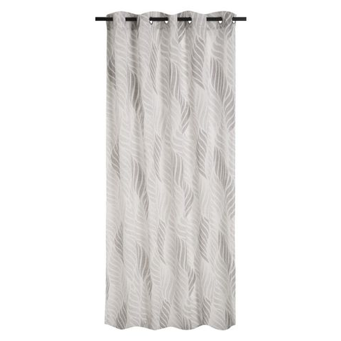 Design House Sheer Fern Eyelet Curtain - Grey (2600 x 2500mm)