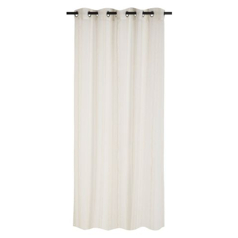Design House Stripe Linen Sheer Eyelet Curtain (2600 x 2500mm)