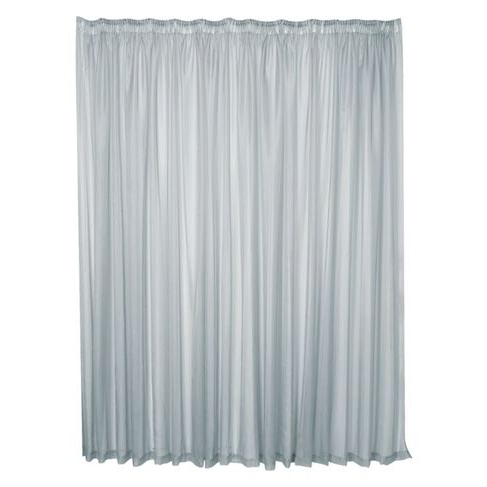 Design House Voile Plain Taped Curtain - Grey (5000 x 2180mm)