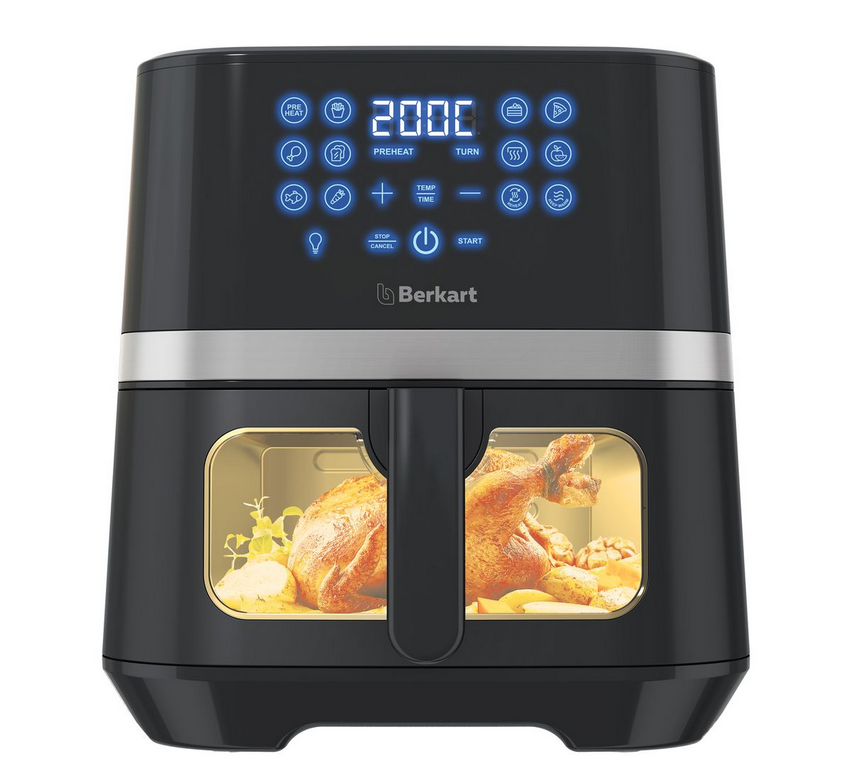 Berkart 5.5L Digital Air Fryer with Clear-View Window with Oven Light