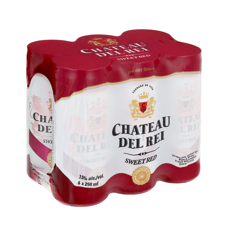 Chateau Del Rei Sparkling Wine Sweet Red 250ml x 6 - HoodMarket