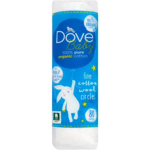 Dove Baby Round Cotton Wool 80 Pack