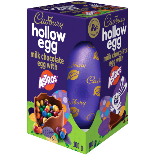 Cadbury Milk Chocolate Hollow Egg With Astros 100g