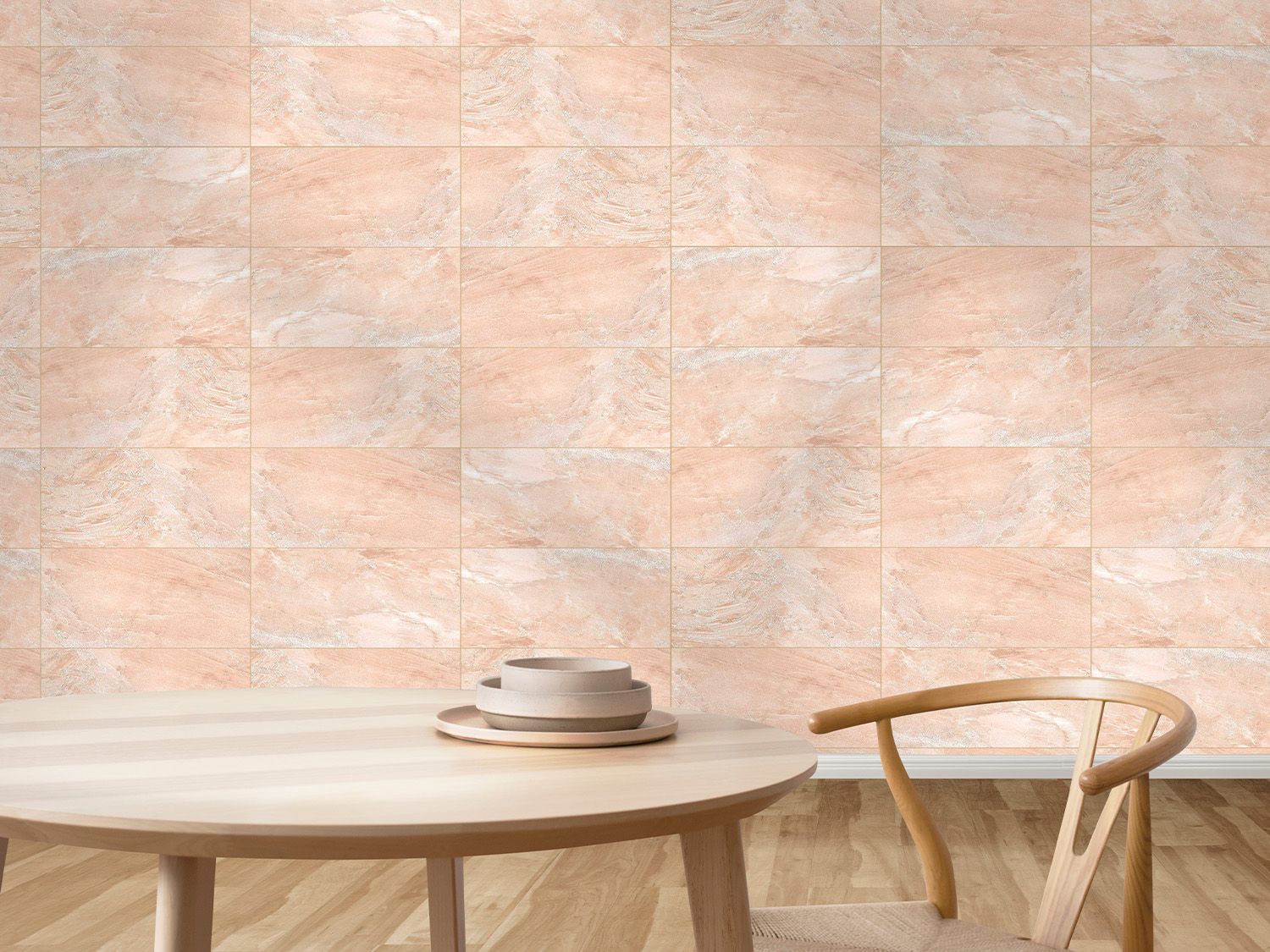 Flores Beige Shiny Ceramic Wall Tile - 400 x 250mm (Per Box)