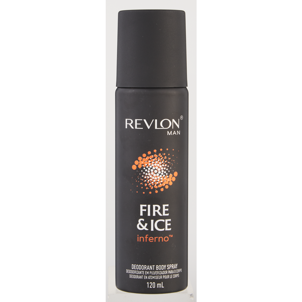 Revlon Man Fire & Ice Inferno Deodorant Body Spray for Him 120ml x 6