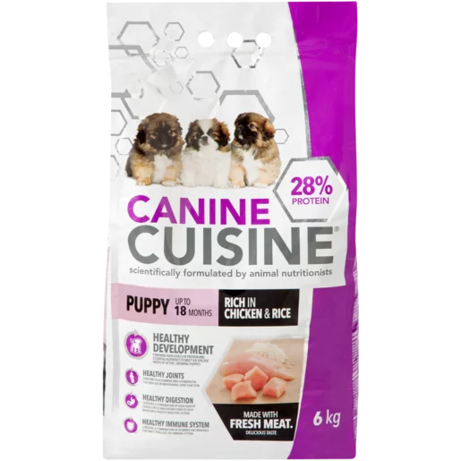 Canine Cuisine Chicken & Rice Puppy Dry Dog Food 6kg