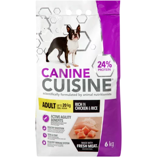 Canine Cuisine Chicken & Rice Flavoured Adult Dog Food 6kg