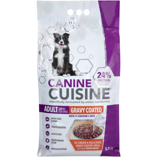Canine Cuisine Gravy Coated Adult Dog Food 5.5kg