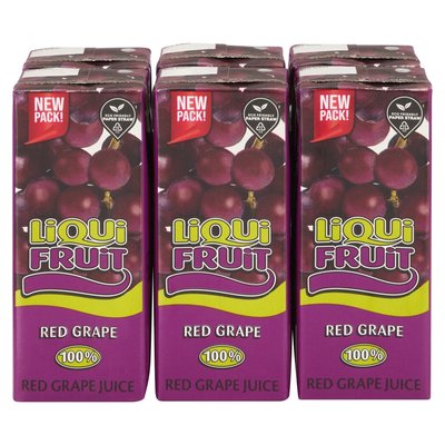 Liqui-Fruit 100% Reg Grape Flavoured Juice Blend Boxes 6 x 200ml